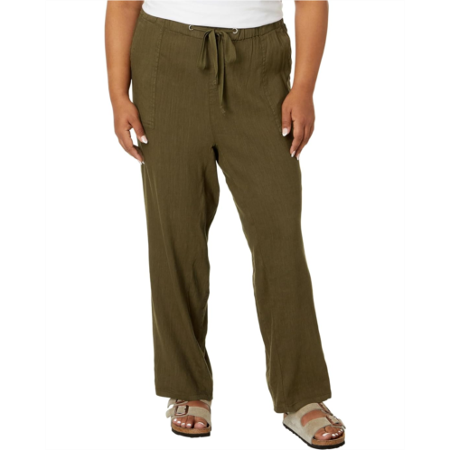 KUT from the Kloth Plus Size Rosalie - Drawstring Pants with Porkchop Pockets in Dark Olive