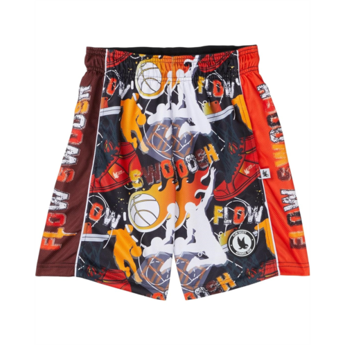 FLOW SOCIETY Boys Flow Swoosh Black & Red Attack Shorts (Little Kid/Big Kid)