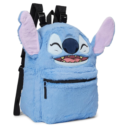 BIOWORLD Kids Disney Stitch Plush Character & Tropical Print 165 Flip Pak Reversible Backpack (Little Kid/Big Kid)