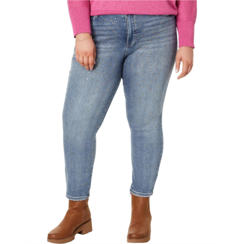 KUT from the Kloth Plus Size Reese High-Rise Fab Ab Ankle Straight Regular Hem in Landed