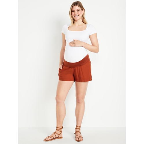 OldNavy Maternity Linen-Blend Pull-On Shorts -- 3.5-inch inseam