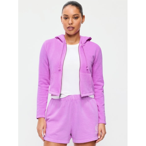 OldNavy Shrunken Cropped Zip Hoodie Sweatshirt