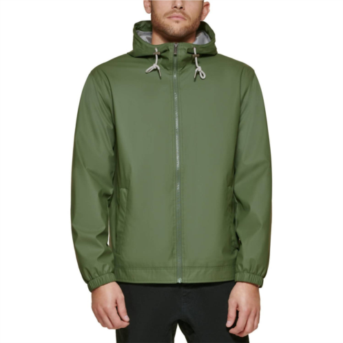 Club Room rubberized rain hoodie/windbreaker jacket in olive