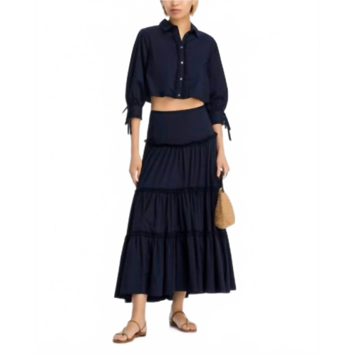 Cinq a sept roupao skirt in navy