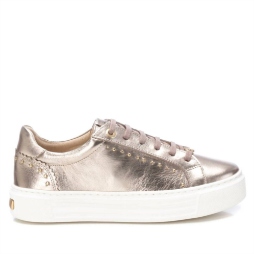 Xti womens leather trainers sneakers in gold