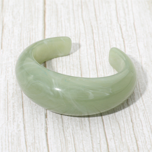 FASHNZFAB bold marbled resin cuff bracelet