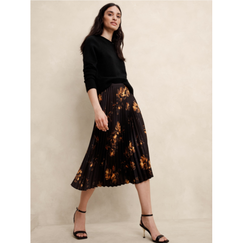 bananarepublic Silky Pleated Midi Skirt