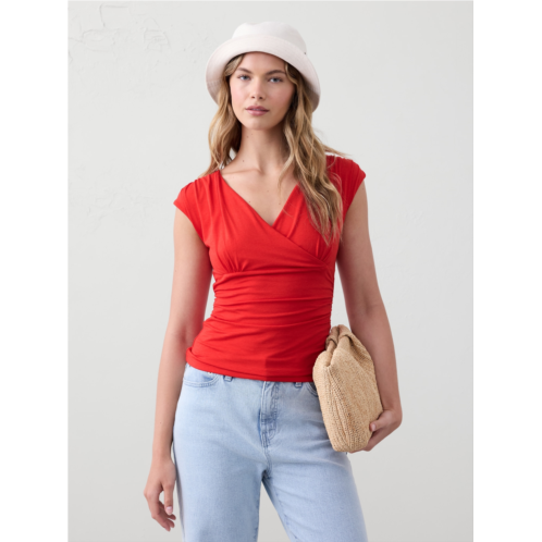 bananarepublic Crossover Front Shirred Top