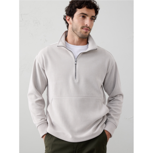 bananarepublic Corduroy Knit Quarter-Zip Sweatshirt