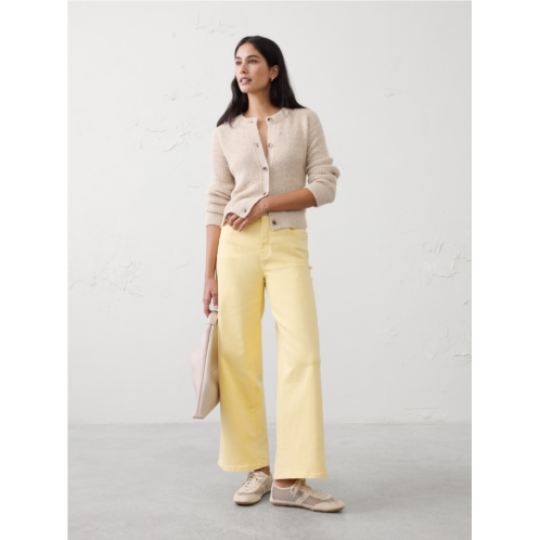 bananarepublic High-Rise Wide-Leg Cropped Jean