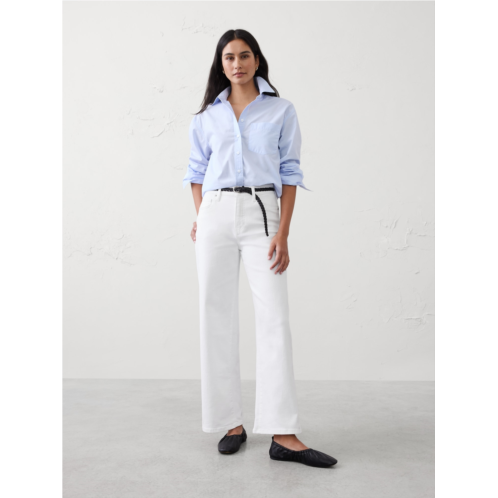 bananarepublic High-Rise Wide-Leg Cropped Jean