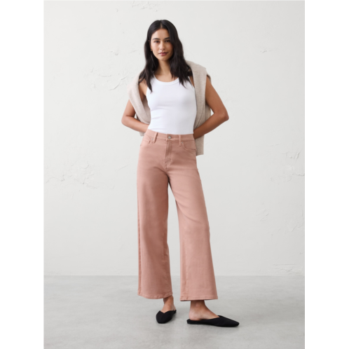 bananarepublic High-Rise Wide-Leg Cropped Jean