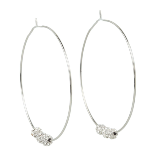 Michael Kors Modern Classics Pave Fireball Whisper Hoop Earrings