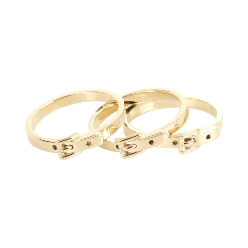 Michael Kors Buckle Set of 3 Skinny Rings