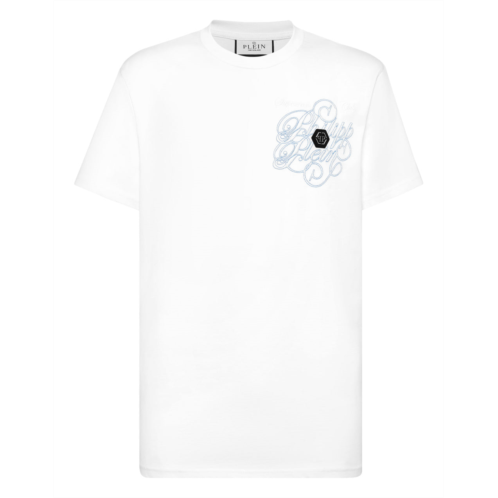 PHILIPP PLEIN t-shirt round neck plein coursive stones