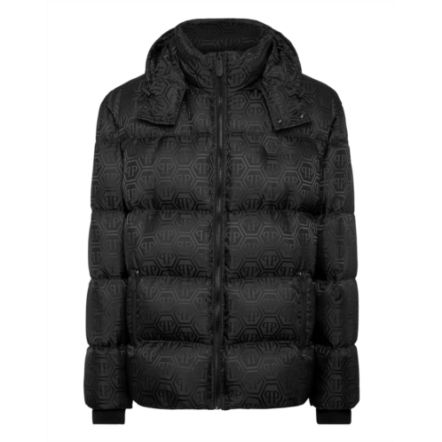 PHILIPP PLEIN nylon jacquard bomber monogram