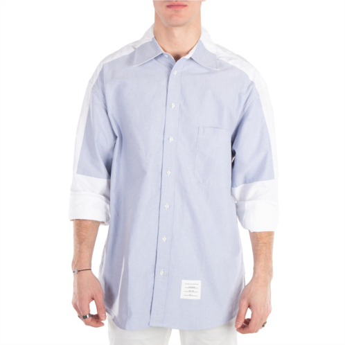 Thom Browne oversized long sleeve shirt w/halo in oxford