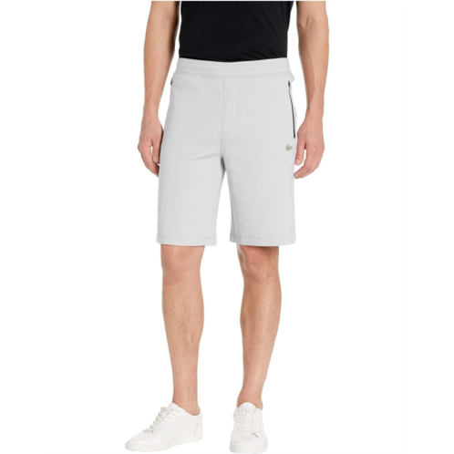 Solid Bermuda Shorts Silicon Croc & Lacoste Badge at Bottoms Leg Motion