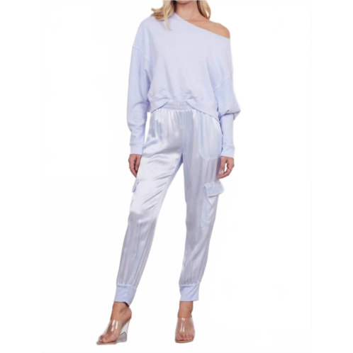 LAmade silky cargo joggers in sky