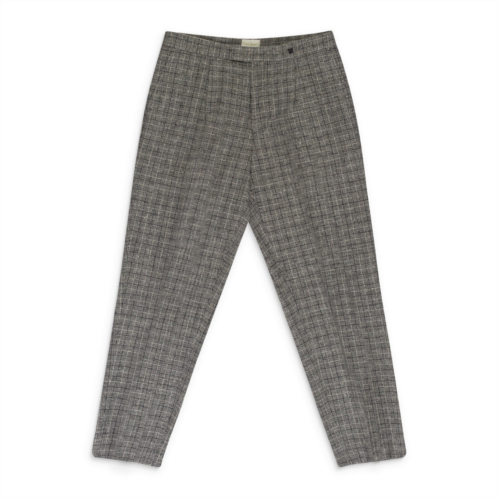 AIME LEON DORE black/white single pleated dress trousers