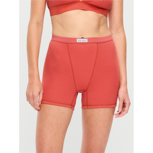 OldNavy High-Waisted Ribbed Boyshort Briefs -- 3-inch inseam