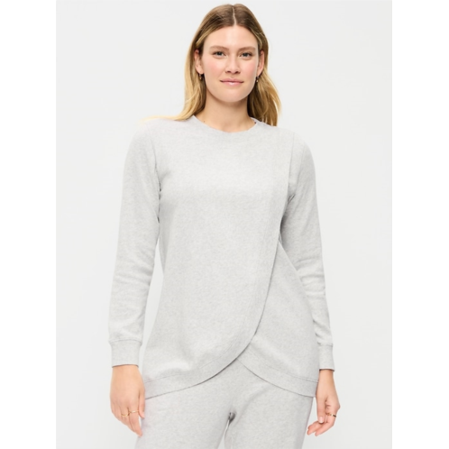 OldNavy Maternity Fleece Crossover Nursing Tunic Sweatshirt