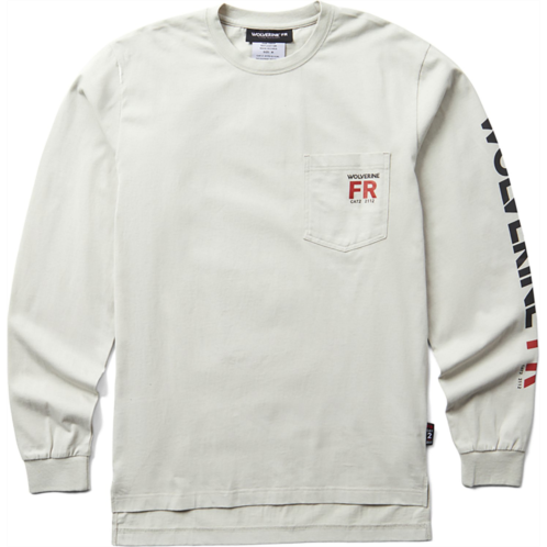 Wolverine Mens Long Sleeve Rig Flame Resistant Shirt Light Grey 01