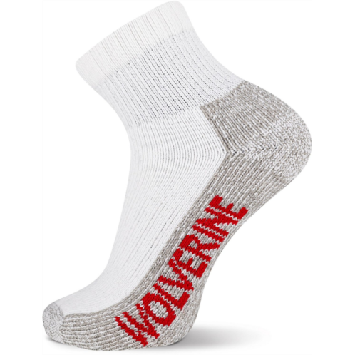 Wolverine Mens Steel Toe Cotton Quarter Socks 2-Pack White