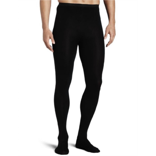 Capezio mens knit footed tights with back seams in black