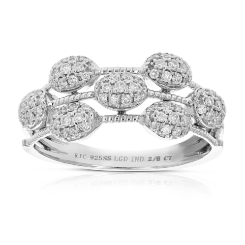Vir Jewels 3/8 cttw round cut lab grown diamond engagement ring .925 sterling silver prong set
