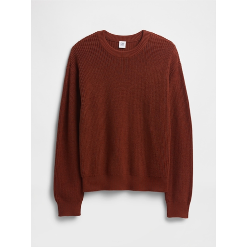 Gap Kids Relaxed Shaker-Stitch Crewneck Sweater
