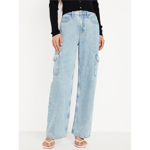 OldNavy Extra High-Waisted Wide-Leg Cargo Jeans