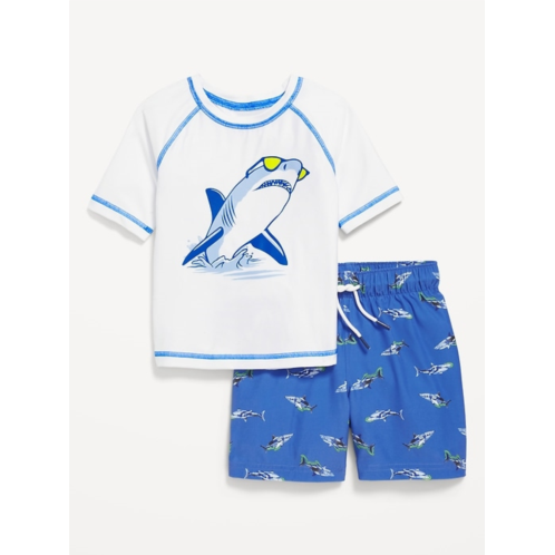 OldNavy Rashguard Swim Top and Trunks for Toddler Boys