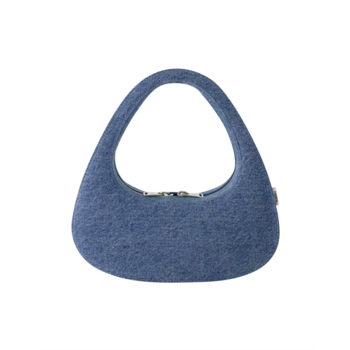 Coperni swipe baguette bag - - canvas - washed blue