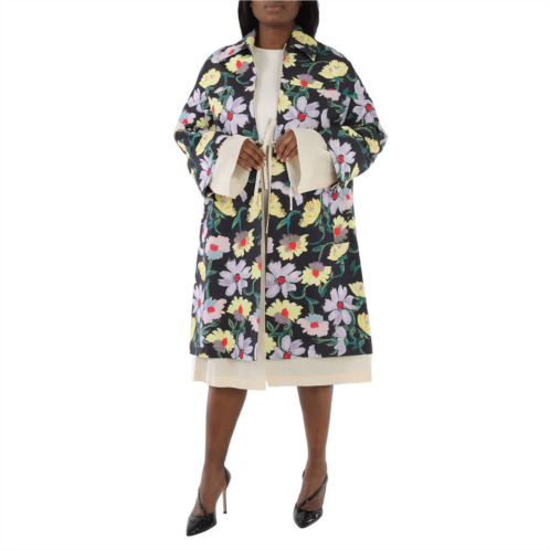 Marni ladies floral-print oversized coat