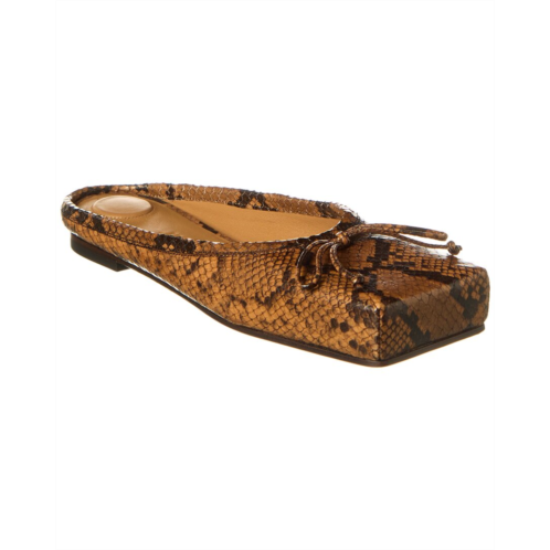 Jacquemus snake-embossed leather ballet flat