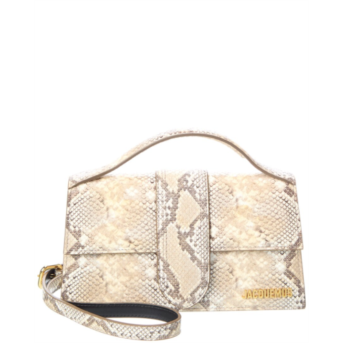 Jacquemus the bambino small snake-embossed leather shoulder bag