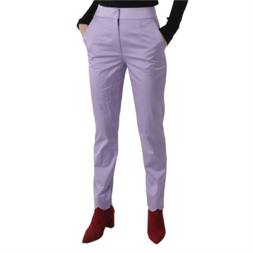 Moschino ladies purple high-waisted tailored trousers