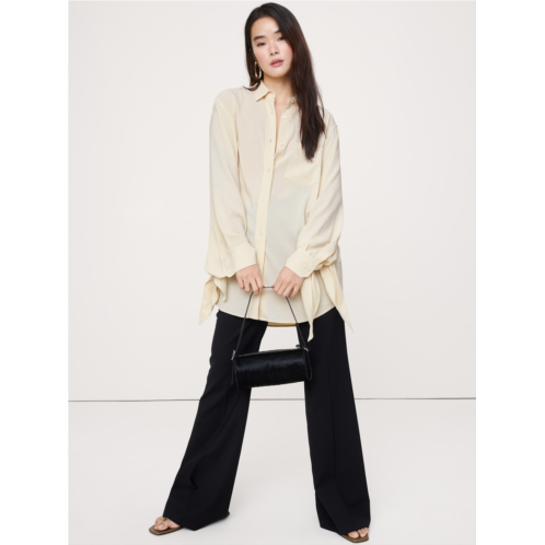 Bananarepublic Georgette Tie-Cuff Shirt