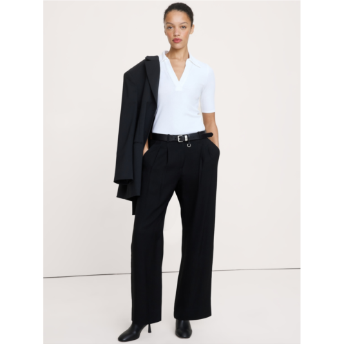 Bananarepublic Ribbed Elbow-Sleeve Polo