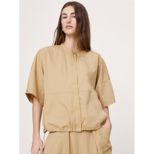 Bananarepublic Stretch-Cotton Puff-Sleeve Top