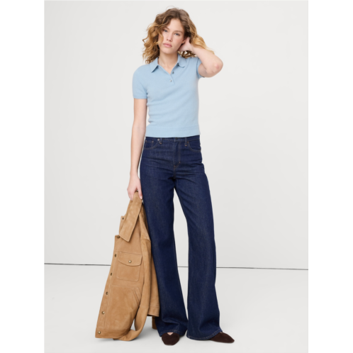 Bananarepublic Lightweight Cashmere Short-Sleeve Sweater Polo