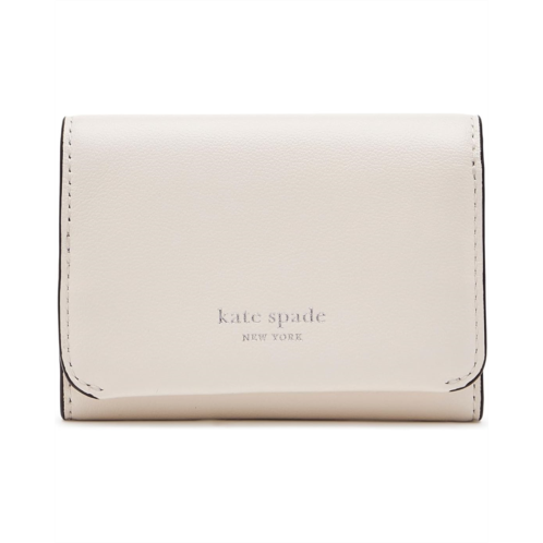 Kate Spade New York Halo Fine Grain Leather Card Case Trifold Wallet