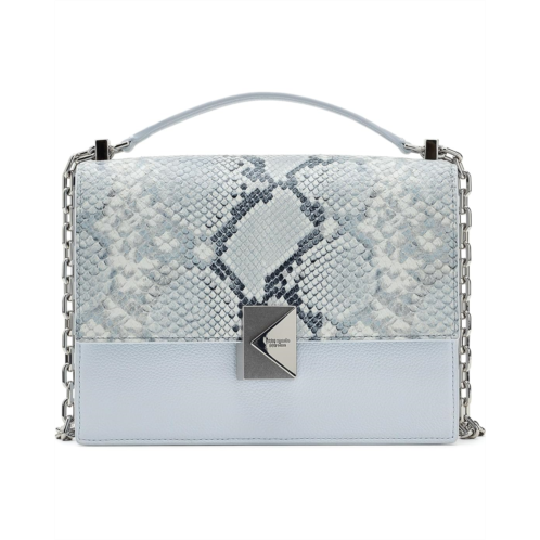 Kate Spade New York Deco Snake Embossed Mixed Material Chain Shoulder