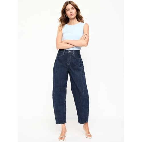 OldNavy High-Waisted Barrel Ankle Jeans