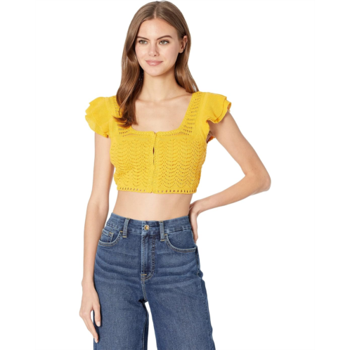 BCBGMAXAZRIA Jersey Stitch Sweater Top