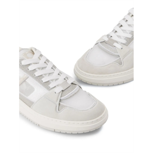 Salvatore Ferragamo Ferragamo mesh suede lace-up sneakers