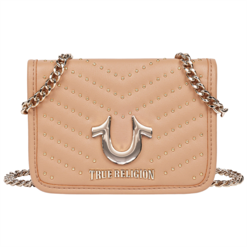 True Religion horseshoe multi stud flap crossbody