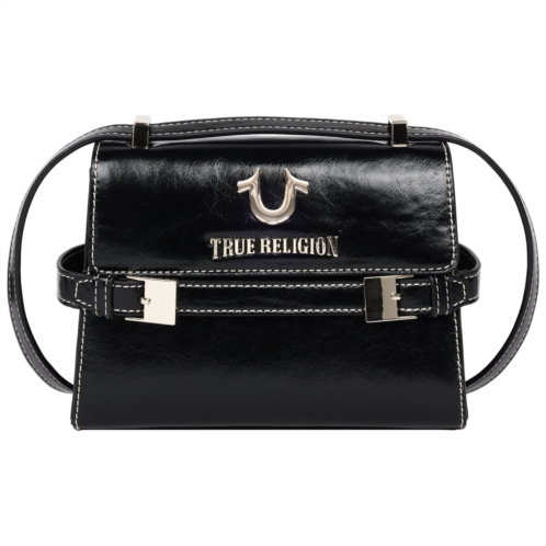 True Religion buckle tab flap bag