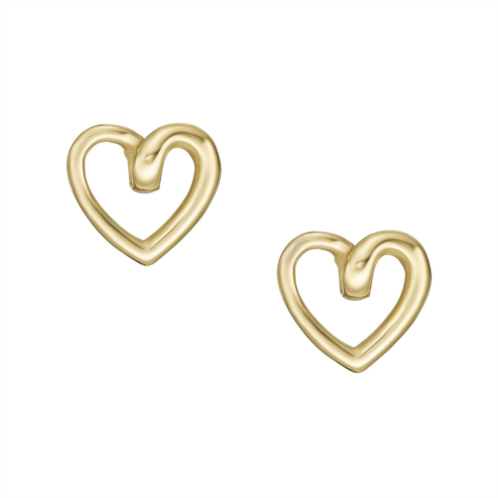 Fossil womens gold-tone stainless steel stud earrings